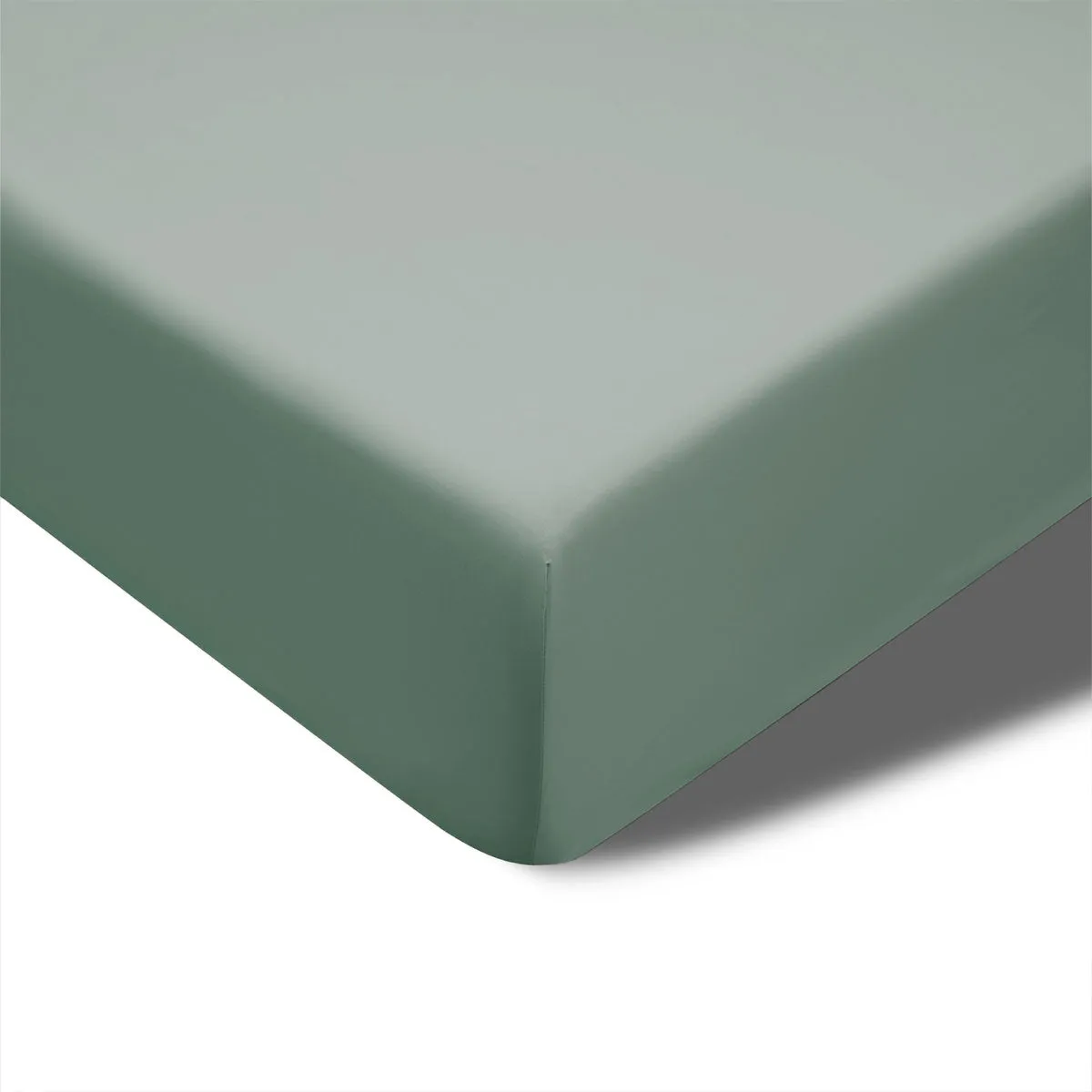 400TC Sage Bamboo Cotton Fitted Sheet | 40cm Wall | Queen