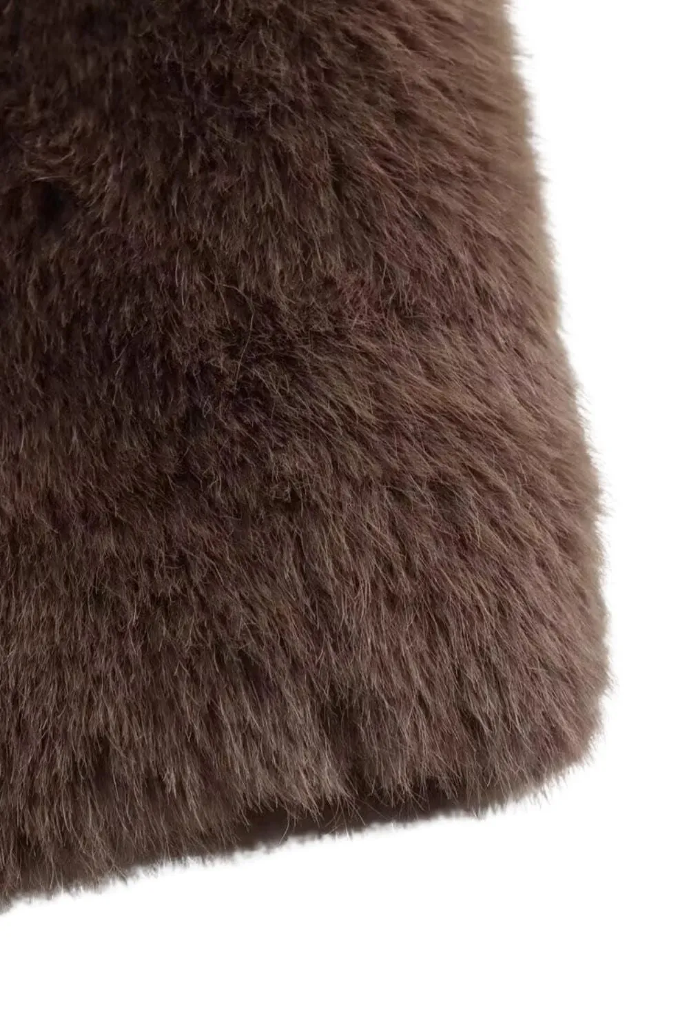 'Autumn' Faux Mink Fur Collar Jacket