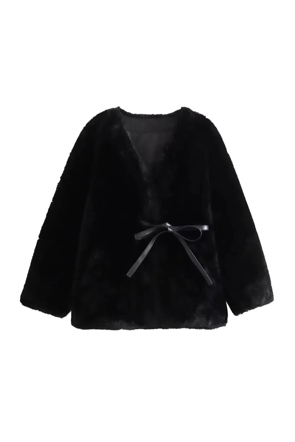 'Autumn' Faux Mink Fur Collar Jacket