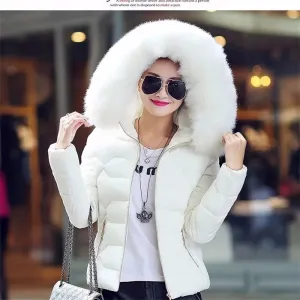 Fake Fur Women Parkas Autumn Winter Down Jacket