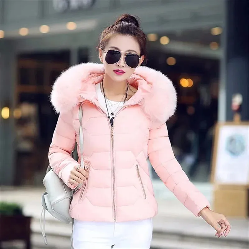 Fake Fur Women Parkas Autumn Winter Down Jacket