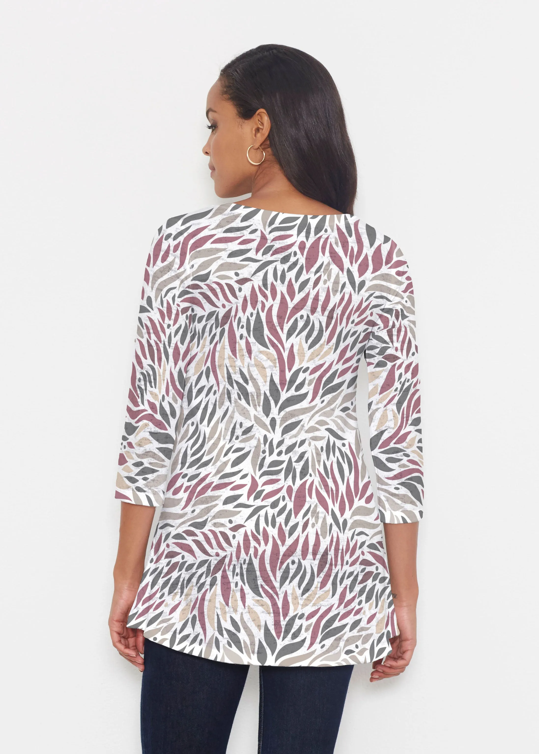 Hotsy Totsy Wine (8144) ~ Katherine Hi-Lo Thermal Tunic