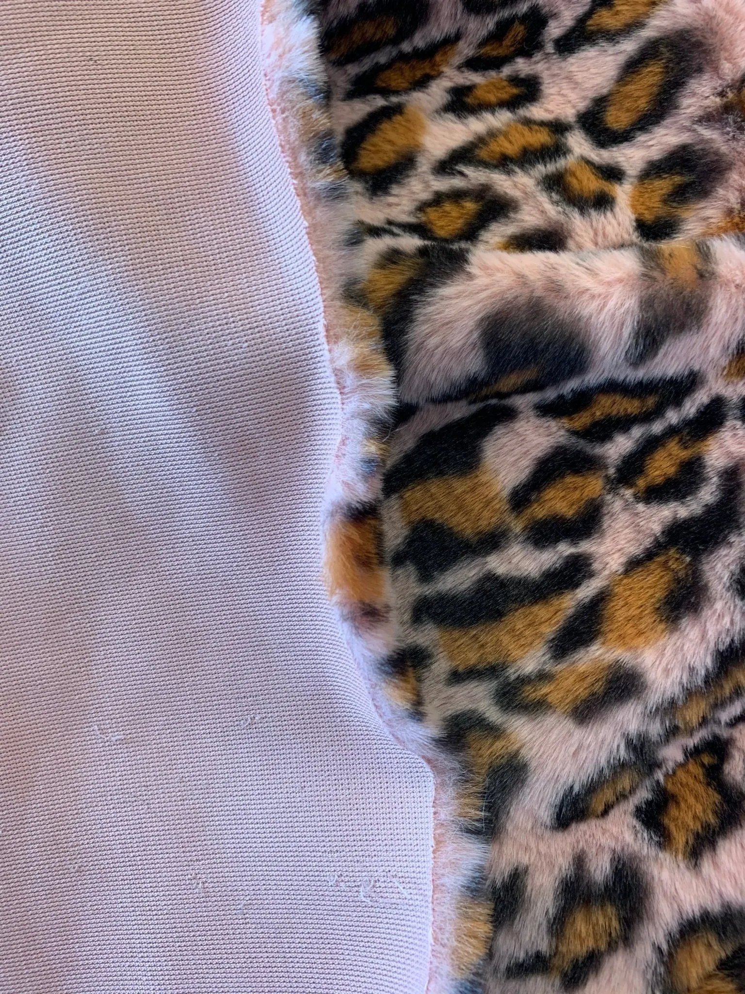 Leopard Fake Faux Fur Fabric By The Yard - Faux Fur Material Fashion Fabric