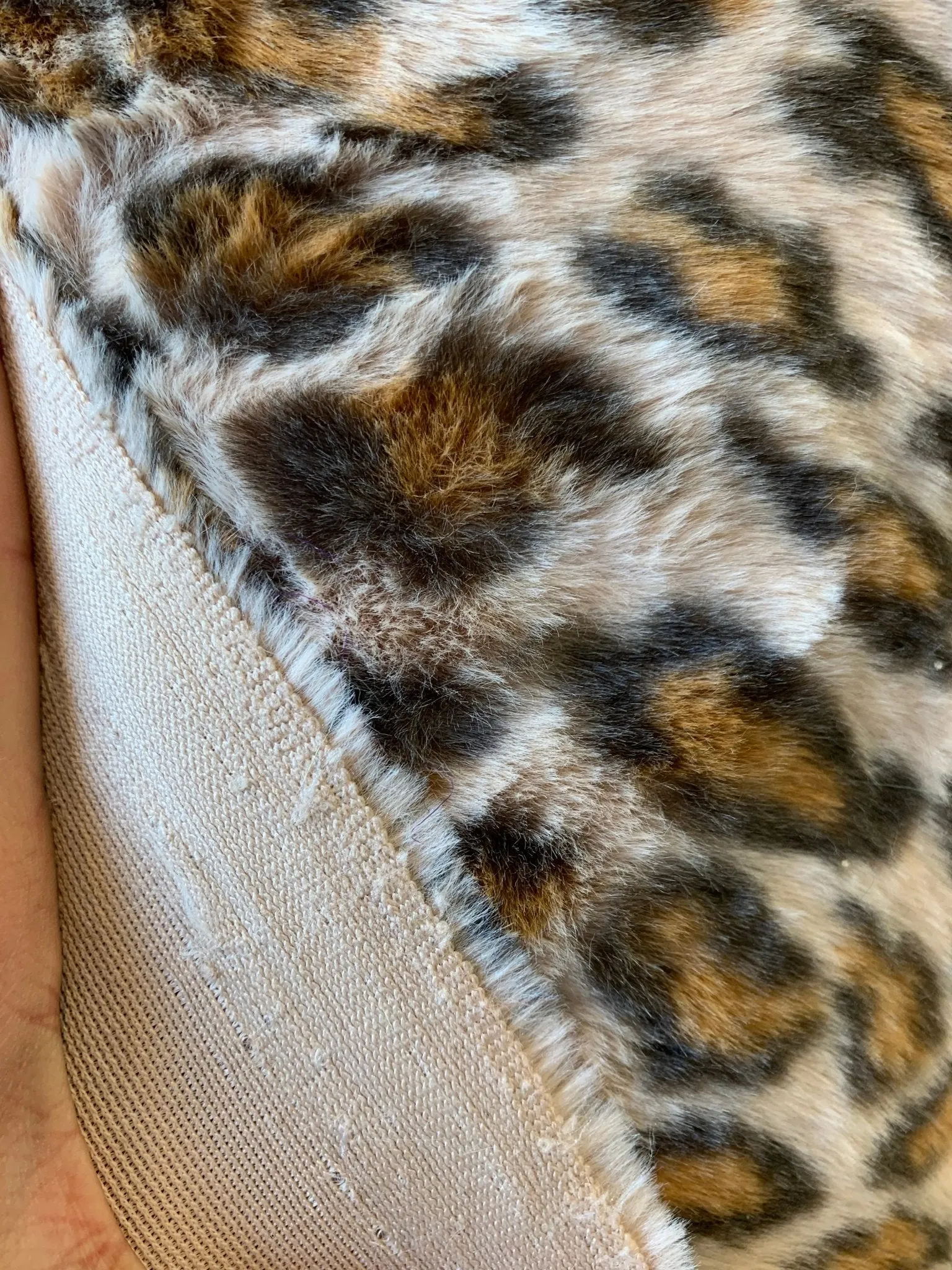 Leopard Fake Faux Fur Fabric By The Yard - Faux Fur Material Fashion Fabric