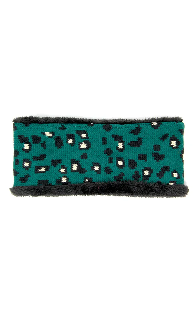 LHB012 Leopard Print Fur Headband