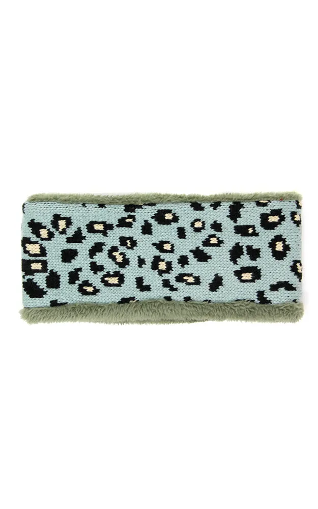 LHB012 Leopard Print Fur Headband