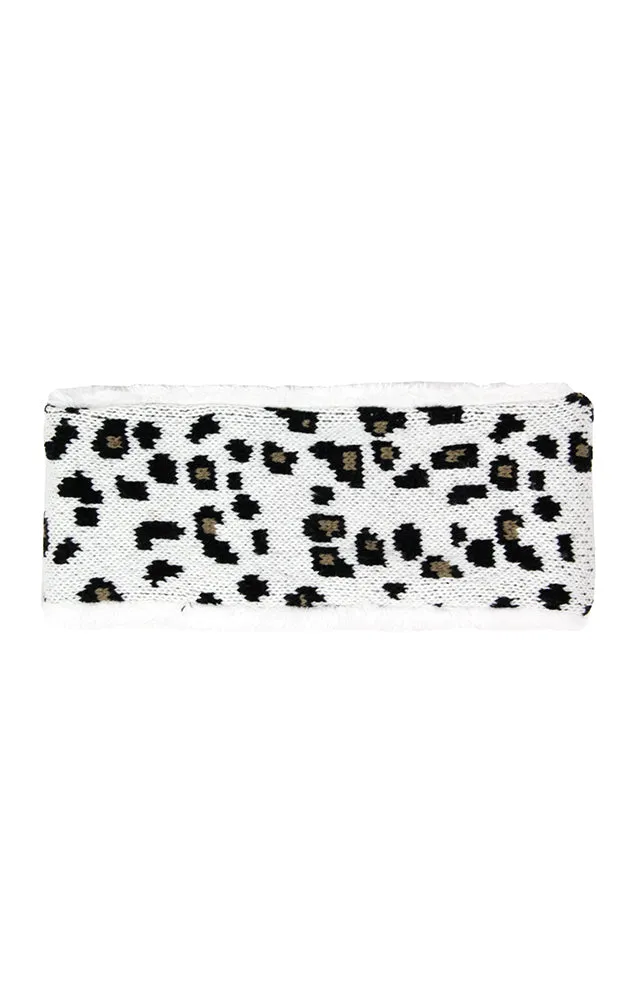 LHB012 Leopard Print Fur Headband