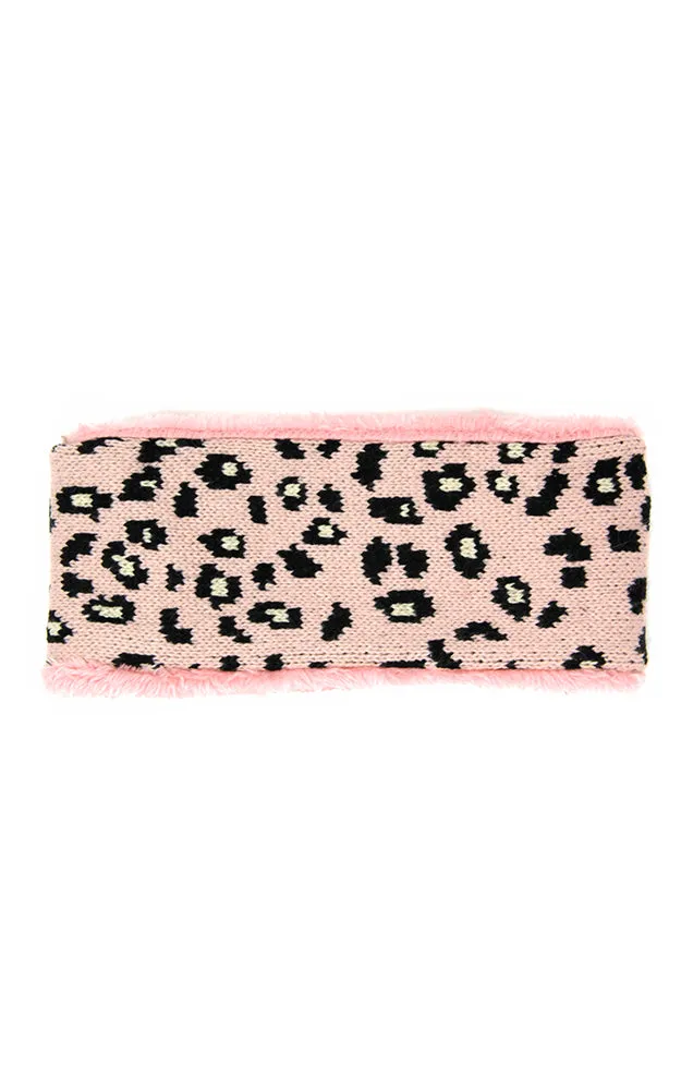 LHB012 Leopard Print Fur Headband