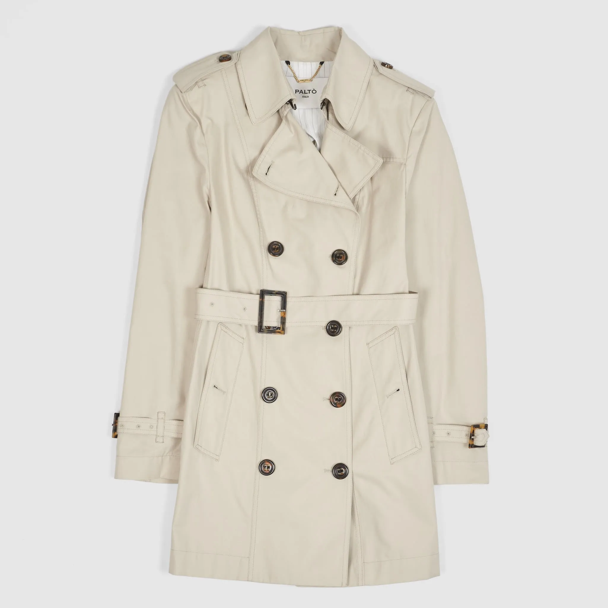 Palto Ladies Double-Breasted Trench Coat