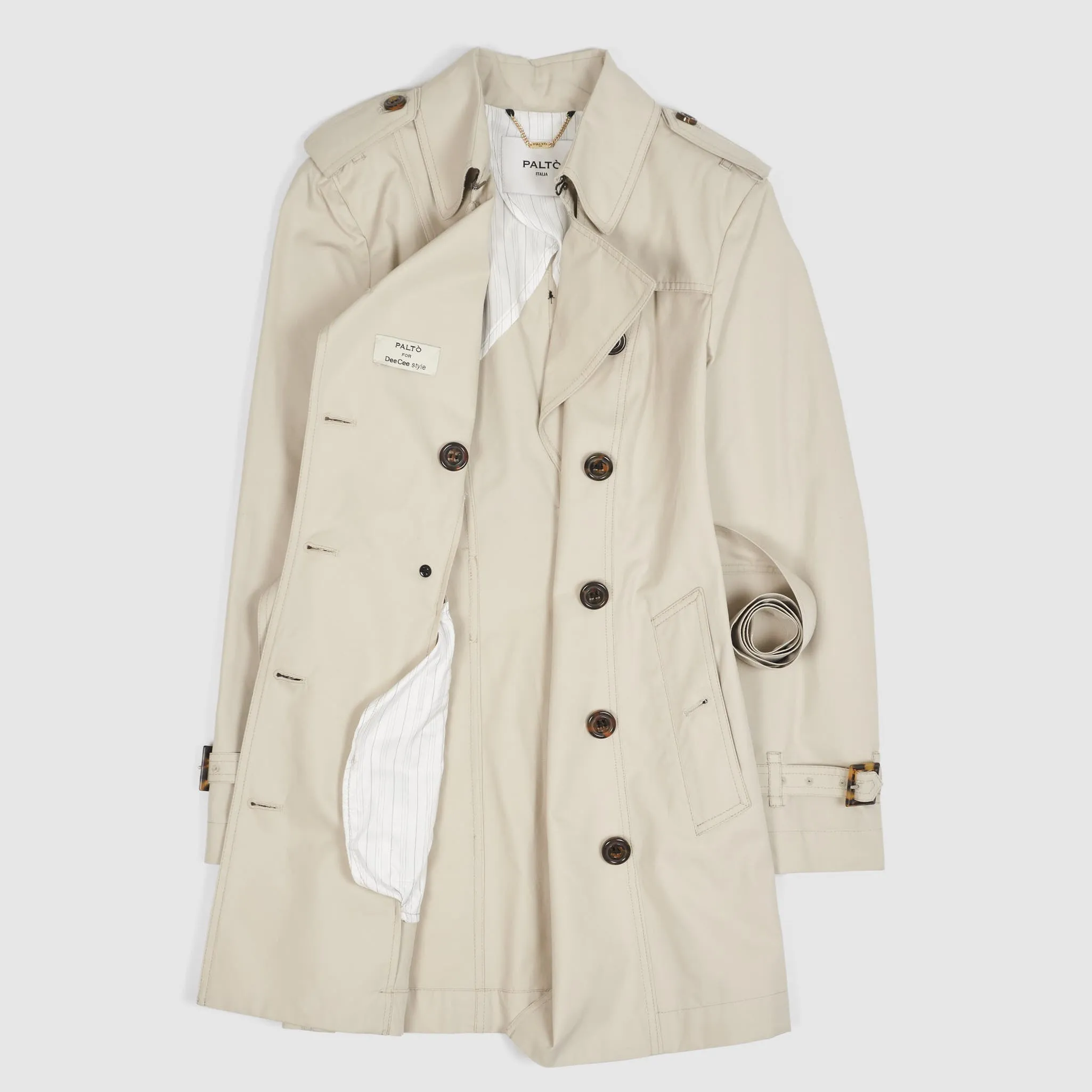 Palto Ladies Double-Breasted Trench Coat