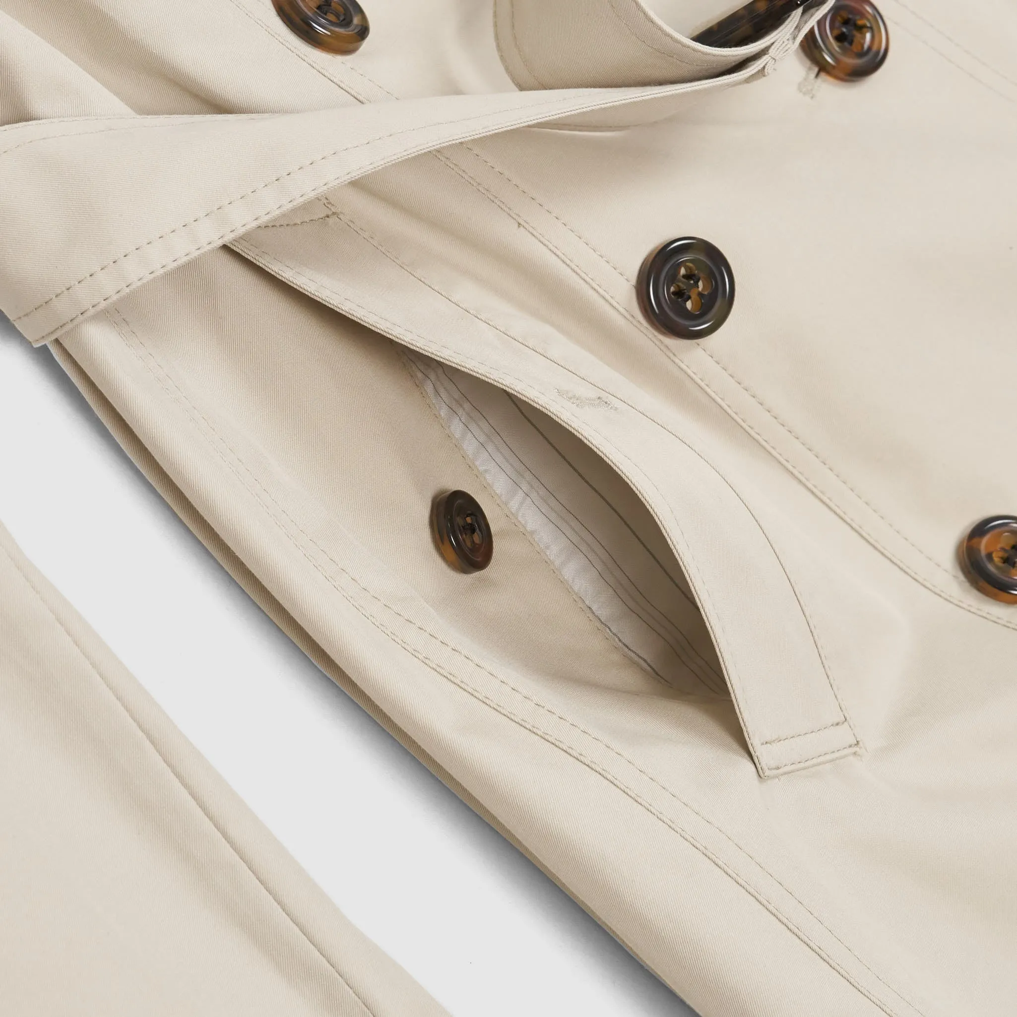 Palto Ladies Double-Breasted Trench Coat