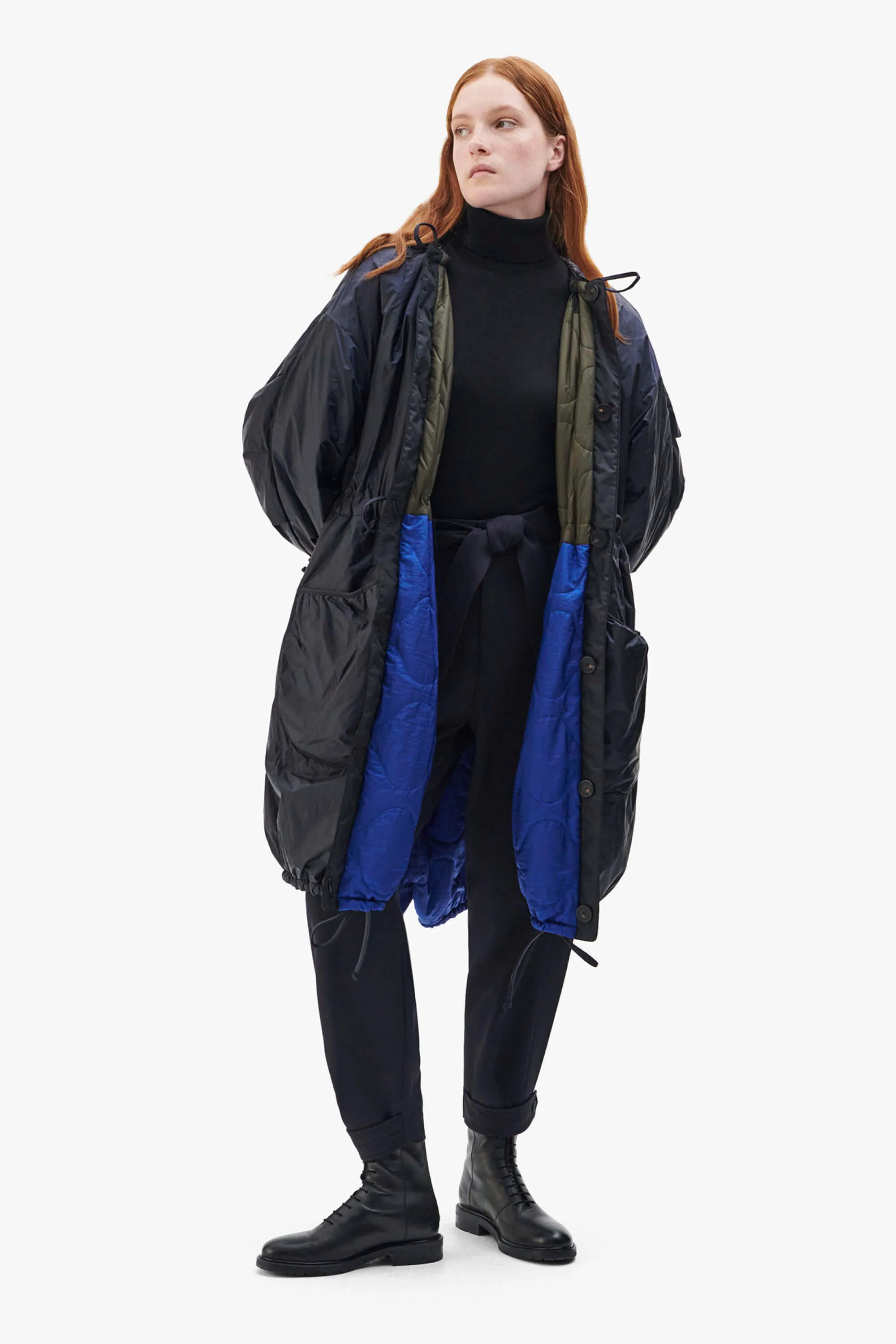 Parachute Quilt Parka - Olive / Midnight
