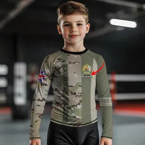 Personalized UK Coat of Arms Kids Rash Guard