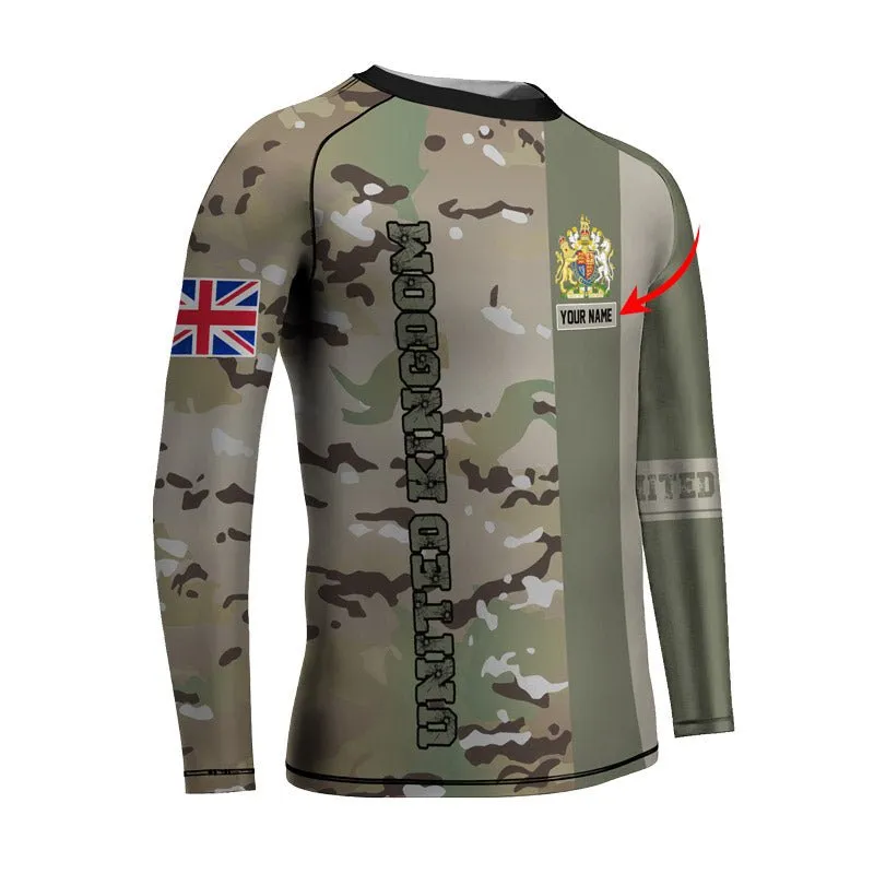 Personalized UK Coat of Arms Kids Rash Guard