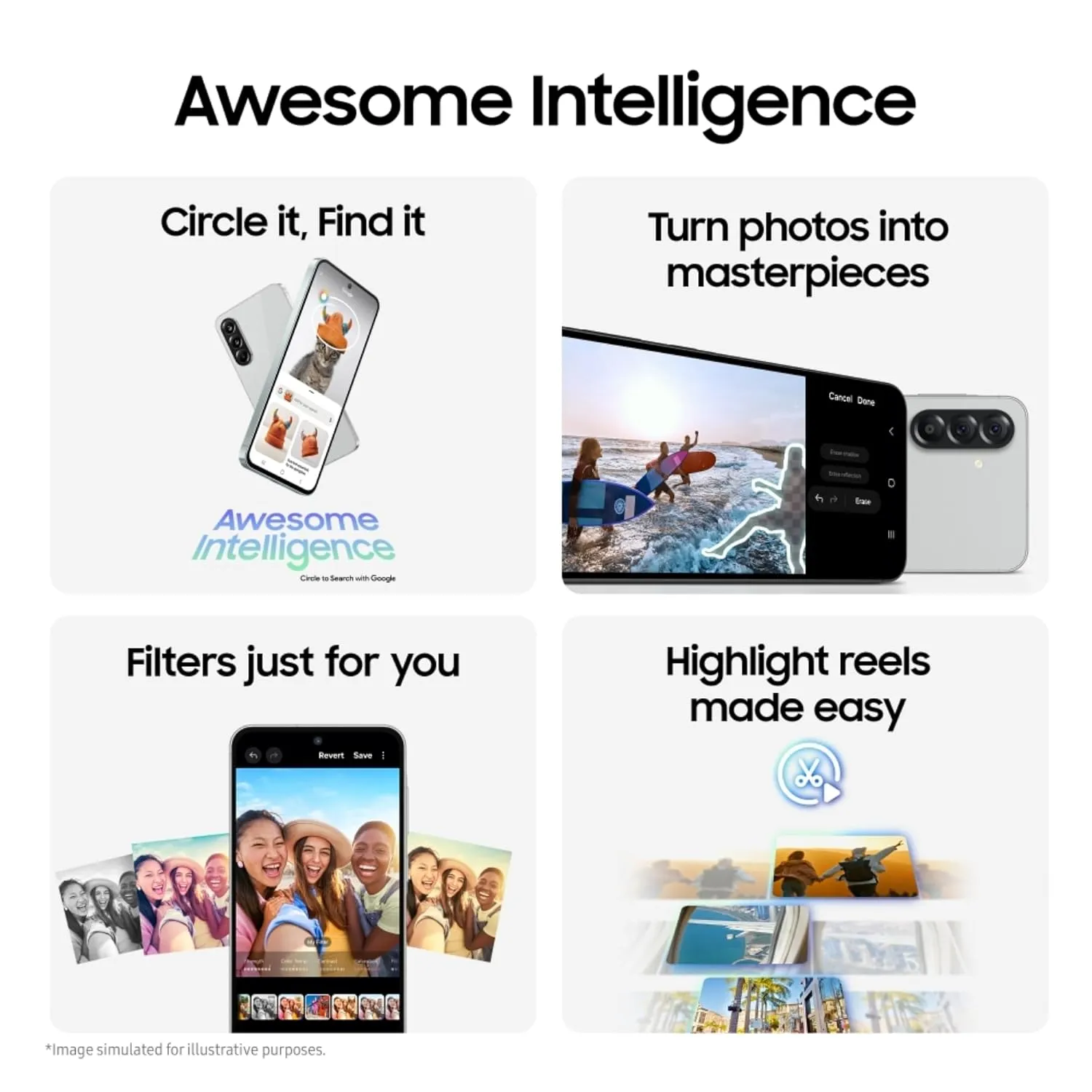 Samsung Galaxy A56 5G (Awesome Olive, 8GB, 256GB) | Awesome Intelligence: Circle to Search, Intelligent Editing | Awesome 6 OS & 6 Years Security Updates | IP67