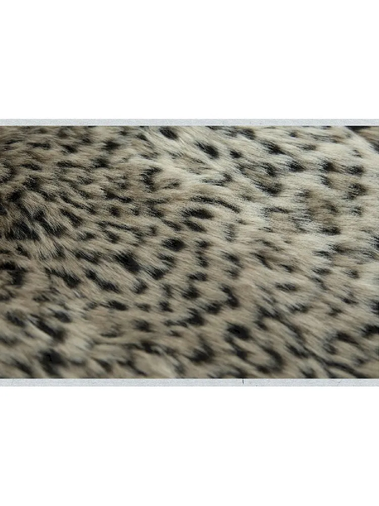 short leopard fur coat