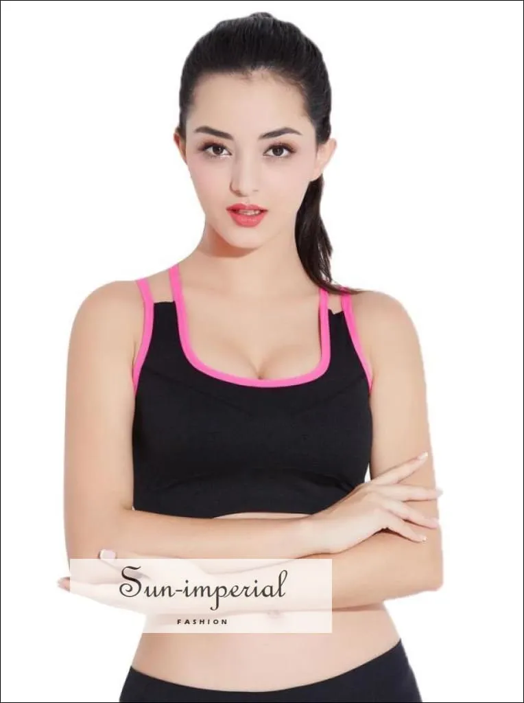 Women Stretch Sporty Bra Padded Fitness Tank Tops Workout Gym Yoga Activewear