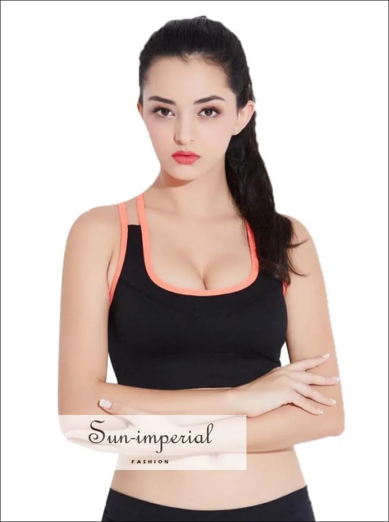 Women Stretch Sporty Bra Padded Fitness Tank Tops Workout Gym Yoga Activewear