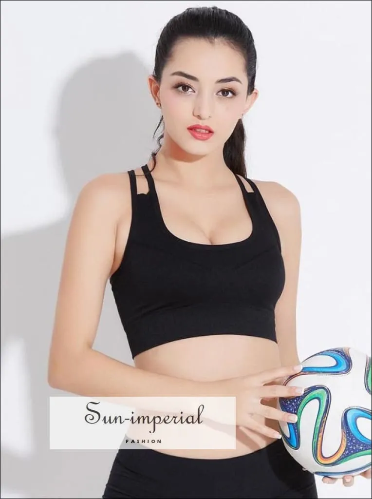 Women Stretch Sporty Bra Padded Fitness Tank Tops Workout Gym Yoga Activewear