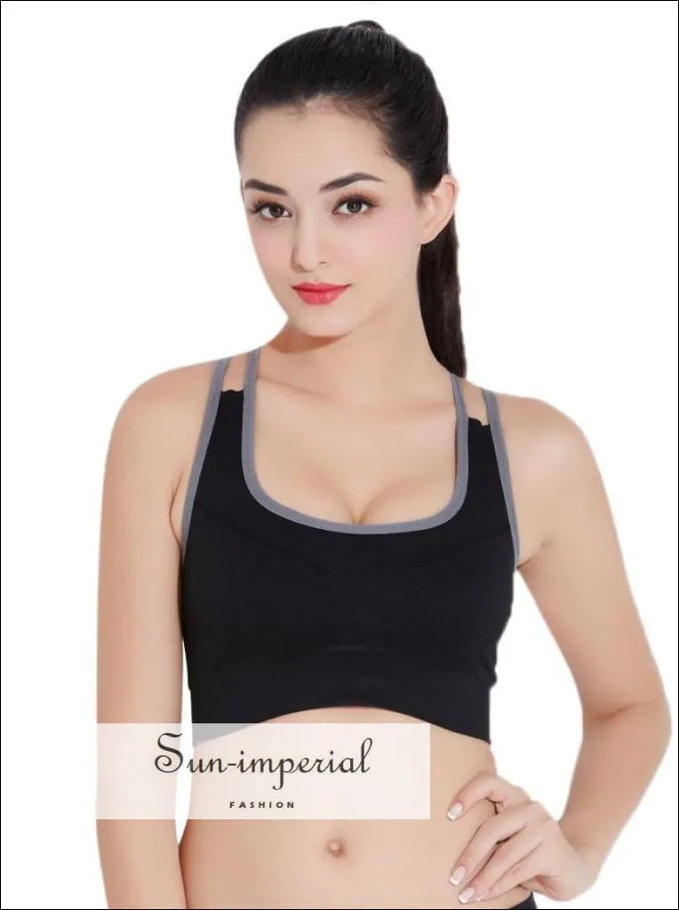 Women Stretch Sporty Bra Padded Fitness Tank Tops Workout Gym Yoga Activewear