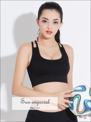 Women Stretch Sporty Bra Padded Fitness Tank Tops Workout Gym Yoga Activewear