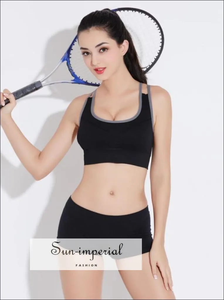 Women Stretch Sporty Bra Padded Fitness Tank Tops Workout Gym Yoga Activewear
