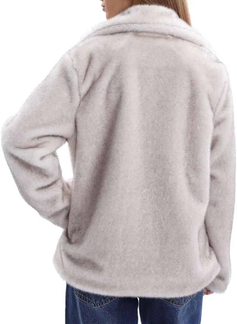 Women's Faux Fur Stand Collar Coat