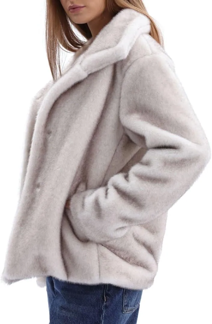 Women's Faux Fur Stand Collar Coat