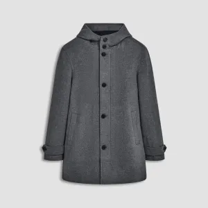 Wool Car Coat with Hood
